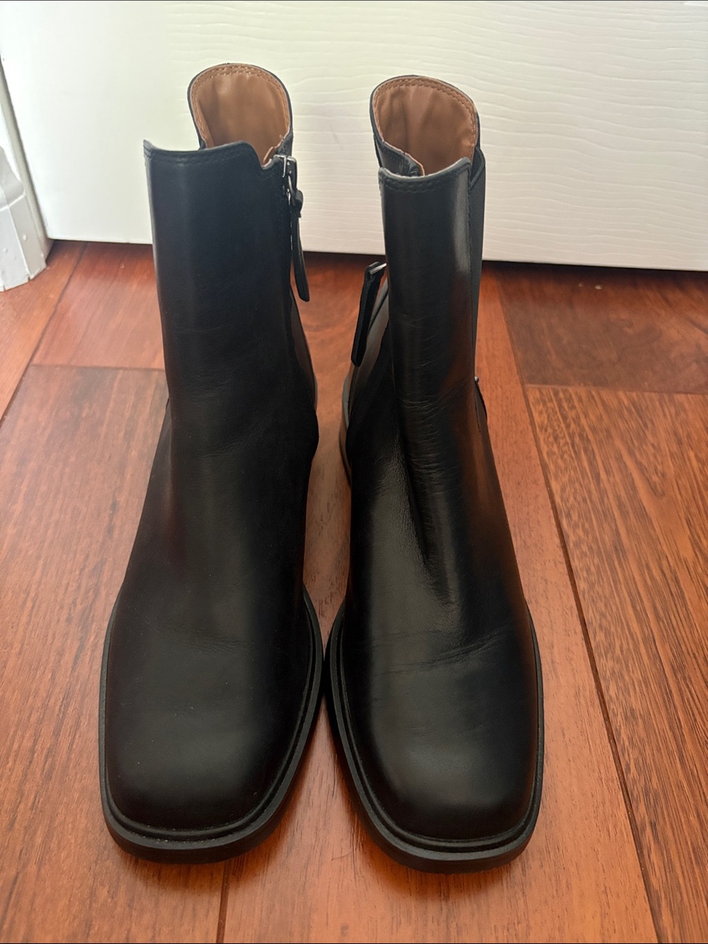 Black Leather Chelsea Ankle Boots - Picture 4 of 7